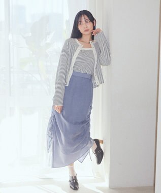 earth music&ecology ＳＥＴ２点リブアンサンブル Border Ivory