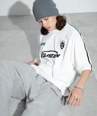 WEGO 【ユニセックス着用ITEM/MLサイズ展開】ゲームロゴスリーブラインT ホワイト