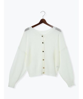 Te chichi 【WEB限定カラーあり】ペーパータッチヤーン2wayメッシュニット オフホワイト