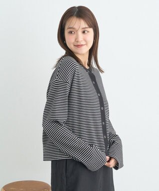 earth music&ecology ＳＥＴ２点リブアンサンブル Border Black