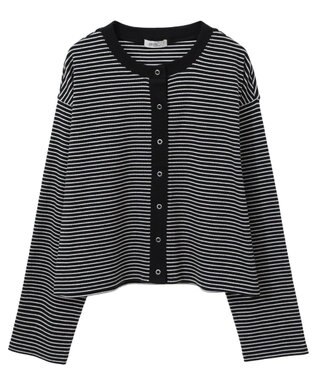 earth music&ecology ＳＥＴ２点リブアンサンブル Border Black