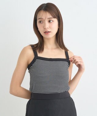 earth music&ecology ＳＥＴ２点リブアンサンブル Border Black