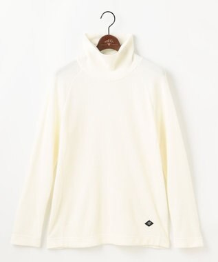 JOSEPH ABBOUD MOUNTAIN 【日本製/ソフト】ソフトウォームワッフル タートルネック Tシャツ ホワイト系