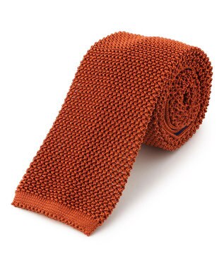 J.PRESS MEN 【J.PRESS ORIGINALS】Silk Wide Knit Tie / Japan Made オレンジ系