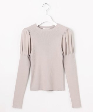 Feroux パフスリーブ ニット プルオーバー ローズグレー