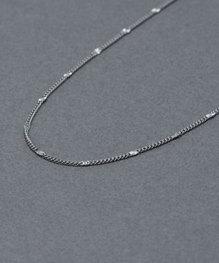 Phoebe 〈金属アレルギー対応〉ポイントチェーンステーションネックレス/シルバー シルバー