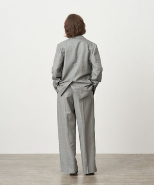 ATON WOOL LINEN SHARKSKIN | ダブルブレステッドジャケット GRAY