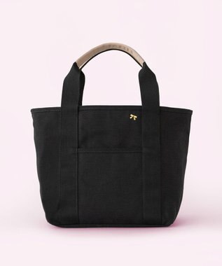 TOCCA 【大人百花コラボカラー有・WEB＆一部店舗限定】LUCKY SHOWER CANVASTOTE キャンバス トートバッグ ブラック×リボン柄