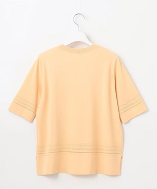 J.PRESS LADIES L 【洗える】レーヨンエリートストレッチ 編み柄 ニット イエロー系