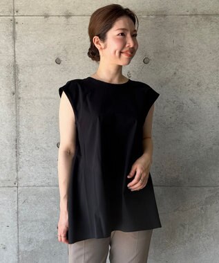 UNFILO 【撥水/ストレッチ/軽量】マジカル機能 ブラウス ブラック系