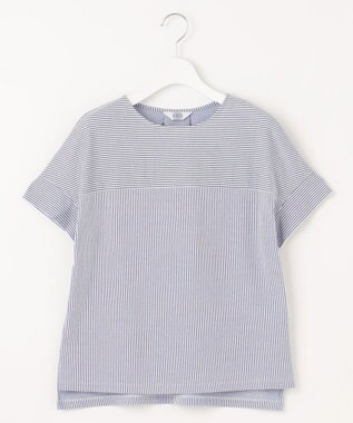 J.PRESS LADIES L 【WEB限定カラーあり・抗菌消臭・吸水速乾】サッカージャージー フレンチスリーブ カットソー ブルー系1