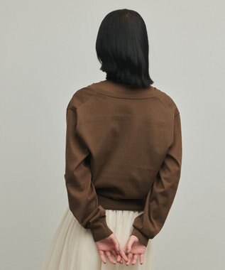 GRACE CONTINENTAL レイヤードニットトップ ブラウン