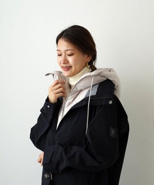 KWD 【日本製】HOOD DOWN PARTS グリーンダウン フードダウンパーツ グレージュ