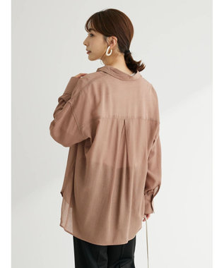 Green Parks ワッシャービッグシャツ Brown