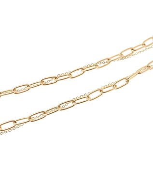 AMERICAN HOLIC 2連ドロップトップネックレス Gold
