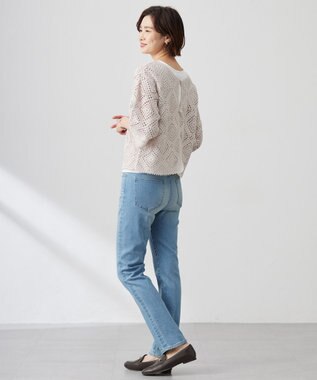 J.PRESS LADIES 【洗える】リブ ノースリーブ カットソー ホワイト系