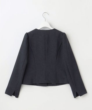 Feroux 【洗える】パールボタンジャケット×スカート セットアップ ネイビー系
