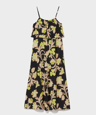 GRACE CONTINENTAL リゾートフラワーマキシ ブラック