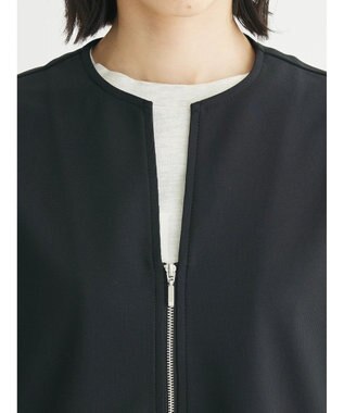 Green Parks フロントＺＩＰカットベスト Black