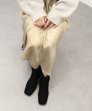 Bridget Birkin 【PARADIS COULEUR】スクエアトウショートブーツ ブラックスウェード