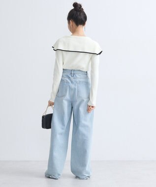 earth music&ecology ビックカラーオフショルニットプルオーバー Ivory