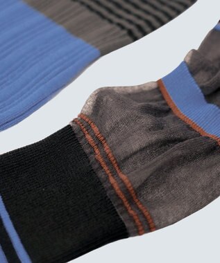 COQ FLAG カラーブロックリブニット チャコールグレー