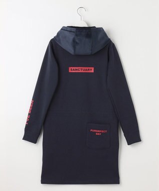 PW CIRCULUS 【WOMEN】ハーフジップ フーディ ワンピース ネイビー系