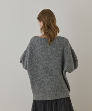 GRACE CONTINENTAL レースドルマンニットトップ グレー