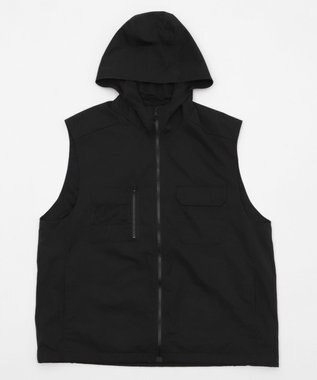 WEGO 【ユニセックス着用ITEM】フードナイロンベスト ブラック