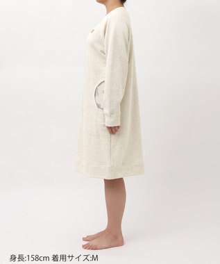 tsumori chisato SLEEP ツモリチサト ワンピース 長袖 ルームウェア 綿100%(本体) レディース UNX587 /ワコール アイボリー