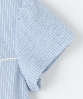 組曲 KIDS 【150-160㎝】サッカーストライプ ワンピース サックスブルー