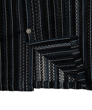 WEGO ストライプメッシュBIGシャツ（S） 柄2