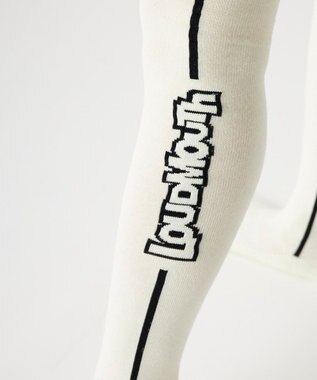 FILA GOLF／marie claire 【LOUDMOUTH】ロゴ入りニーハイソックス Off White