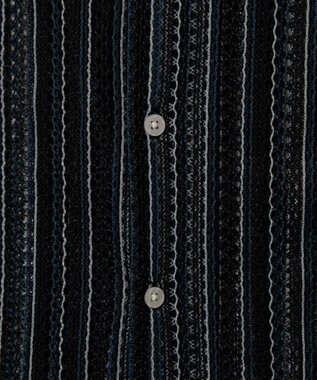 WEGO ストライプメッシュBIGシャツ（S） 柄2