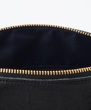 UNBILLION perche / 牛革オイル2wayテープショルダーS クロコブラック