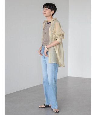 AMERICAN HOLIC ミジンボーダーノースリーブカットプルオーバー Navy