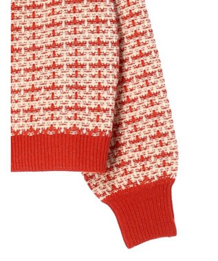 Green Parks ・ｆｕｒｒｙ　ｒａｔｅ　ツィードラメニットカーディガン Orange