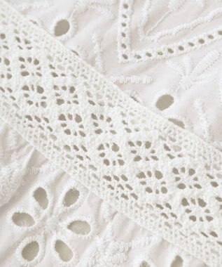 earth music&ecology シフリー刺繍スカート Ivory