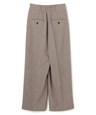 uncrave ウォッシャブルウールライクツイル ワイドパンツ シャンブレーチャコール