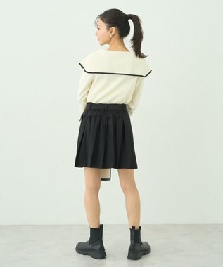 earth music&ecology ビックカラーオフショルニットプルオーバー Ivory