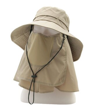 MOONBAT 【遮光100％/UVカット100％】フワクール (Fuwacool)  日差しを完全遮断サファリハット　遮光100　UV100 ベージュ