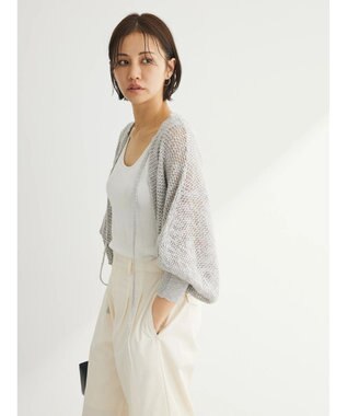 Green Parks ２ｗａｙ　スラブボレロカーディガン Light Gray