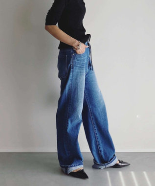 SWセール！坪田あさみさんコラボwoadblue SALUUストレートデニム26 再入荷】＜坪田あさみさんコラボ＞SALUU サルー / WB24314-MID
