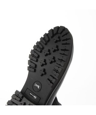 ing <ing>【サスティナブルシリーズ】ラウンドトウリブニットブーツ ブラック