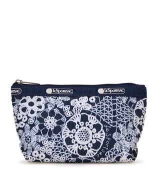 LeSportsac SMALL SLOAN COSMETIC/フローラルレースネイビー