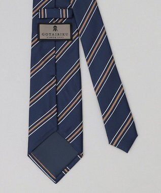 GOTAIRIKU GOTAIRIKU別注【MANTERO/マンテロ】ネクタイ_レジメンタル ネイビー×ブラウン