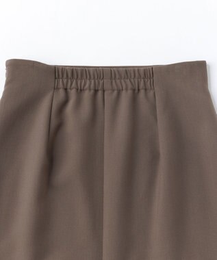 UNFILO 【選べる着丈】ダブルクロス Iラインスカート モカ