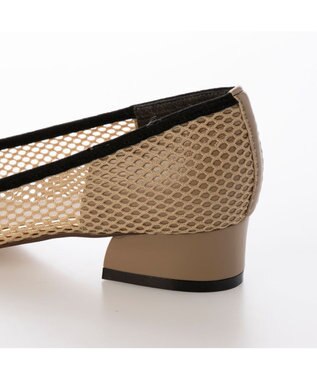 MODE ET JACOMO <carino>ポインテッドトゥメッシュパンプス ベージュ