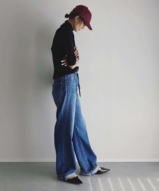 woadblue Marisol掲載＜坪田あさみさんコラボ＞SALUU サルー /デニムパンツ ミッドブルー MIDBLUE