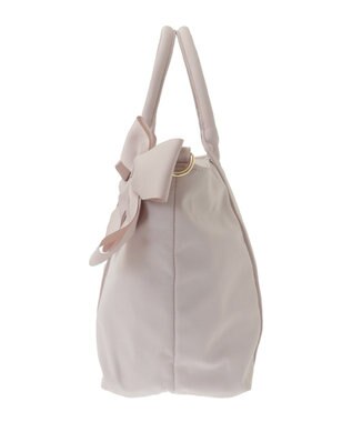 Maison de FLEUR ボリュームリボン2Wayトートバッグ Grayish Pink